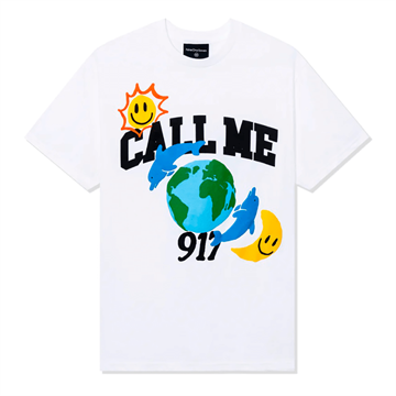 Call Me 917 T-shirt "Call me world" White